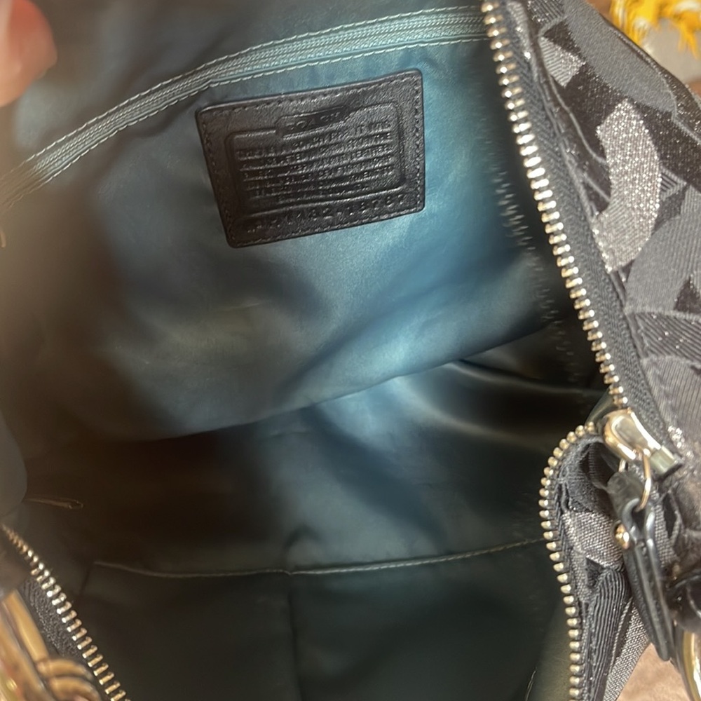 Coach Kristin Chain Link Op Art Hippie Shoulder 1875 Hobo Bag - Picture 12 of 13